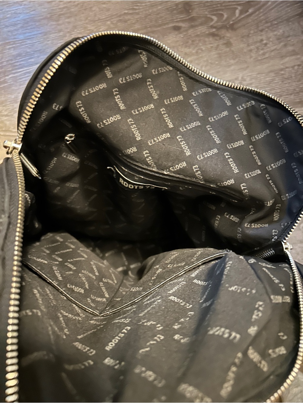 Roots Black nylon Backpack with faux leather accents - Picture 3 of 6